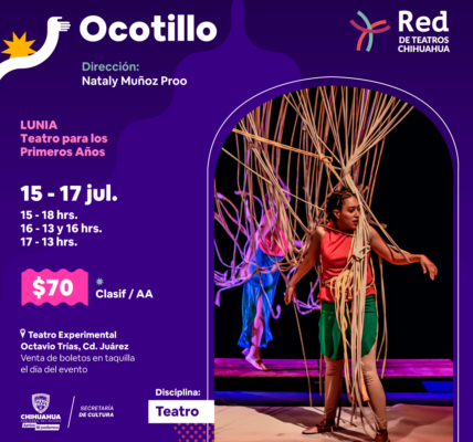 Presenta Secretaría de Cultura programación de la Red de Teatros para este verano en Ciudad Juárez.