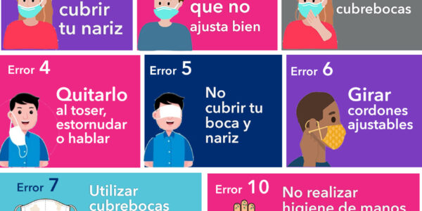 Invita Secretaría de Salud a usar correctamente el cubrebocas en espacios abiertos y cerrados