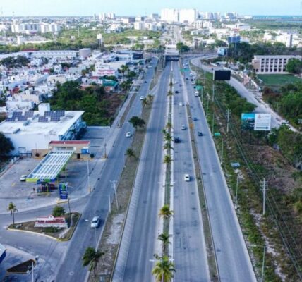 Definen rutas alternas por obras en el bulevar Colosio de Cancún