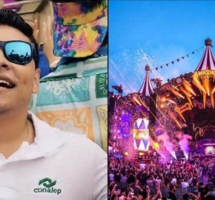 De Conalep a Tomorrowland, egresado presume su uniforme desde el festival