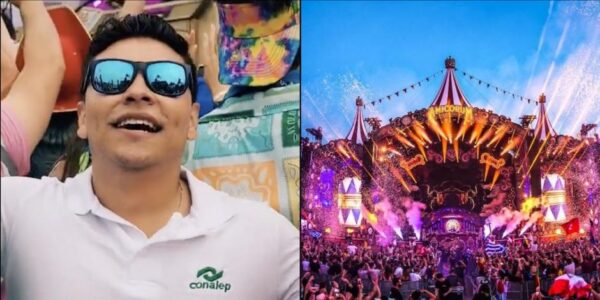 De Conalep a Tomorrowland, egresado presume su uniforme desde el festival