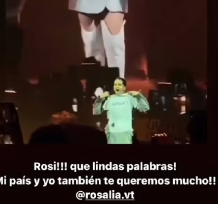 Rosalía manifiesta su admiración por Shakira durante concierto: “Amo a esta mujer”