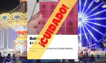 Alertan por falsificación de boletos para espectáculos en la Feria Tamaulipas.