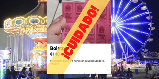 Alertan por falsificación de boletos para espectáculos en la Feria Tamaulipas.