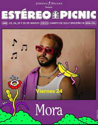 El puertorriqueño Mora se presentará en el Festival Estéreo Picnic de Bogotá